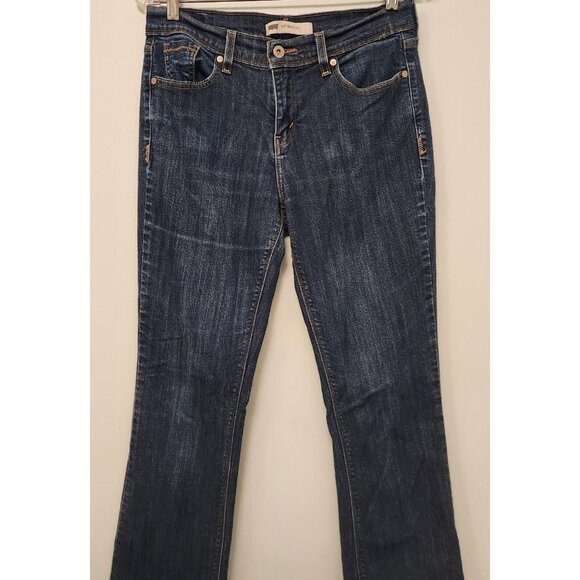 Levis 515 Boot Cut Jeans Blue Medium Wash Denim Button Pockets Womens 6M EUC - Picture 3 of 16